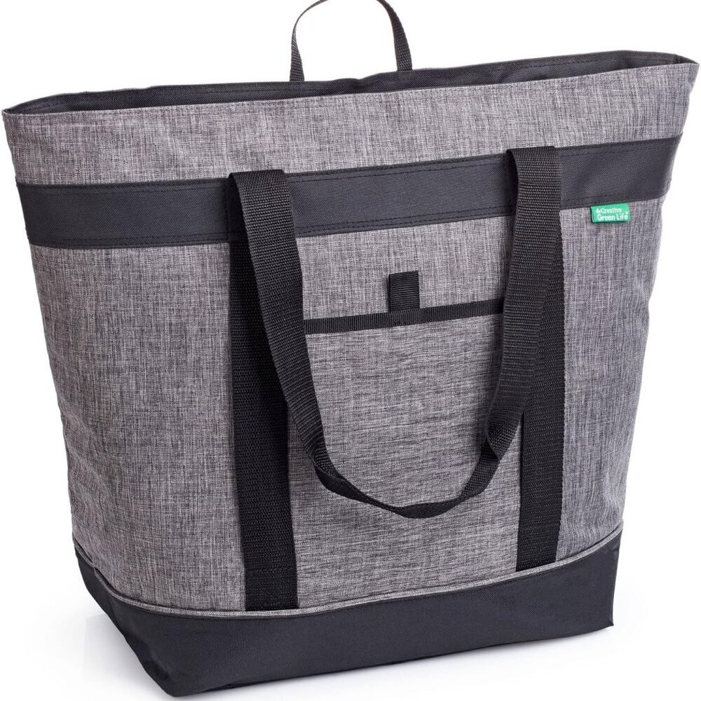 Jumbo Insulated Cooler Bag Charcoal with HD Thermal Insulation - Premium, Collap